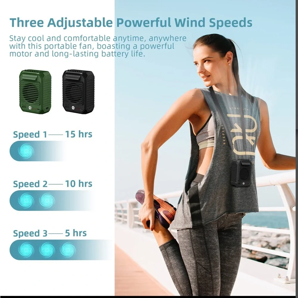 CIVPOWER Portable Waist Clip Fan, 10000mAh Battery